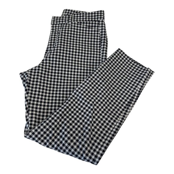 Old Navy Women High Rise Pixie Skinny Ankle Pant SZ 8 Black/White Gingham Print - Picture 9 of 9